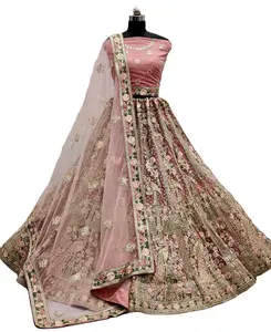 Hot Selling Indian Embroidered Handwork Lehenga Choli with Blouse And Dupatta Elegant Women Lengha Buy Wholesale Price