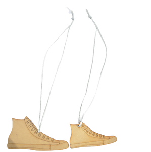 CUSTOM <b>SHOE</b> DESIGN HANGING ORNAMENT HIGH QUALITY WOODEN CHRISTMAS TREE <b>DECORATION</b> HANGING <b>SHOES</b> - Product Image 1