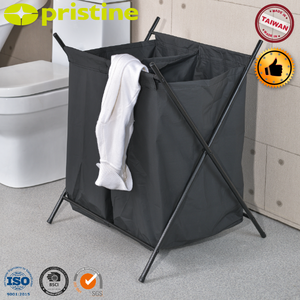 ตะกร้าผ้าพับได้สไตล์โมเดิร์น BN165 คุณภาพเยี่ยม ผลิตจากโรงงาน OEM วัสดุ PEVA สำหรับจัดเก็บของใช้ในบ้าน ดีไซน์ตาข่ายเหล็ก - Product Image 5