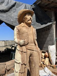 งานแกะสลักไม้สไตล์อินเดียนา งานแกะสลักคาวบอย - Product Image 3