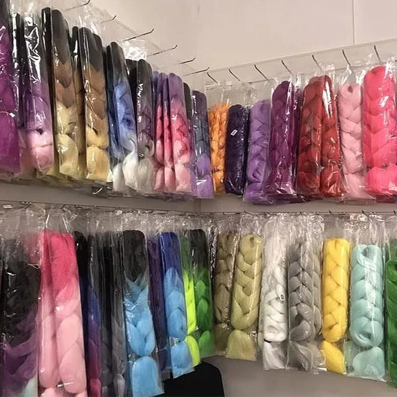 Kids Braiding Hair Bulk mixed color Private Label Synthetic Crochet braiding hair in Bulk for vendor africa