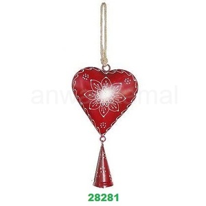 Cuadro de viento con forma de corazón, patrón de pintura de cono, campana de vaca - Product Image 1