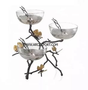 Base de racines d'arbre avec bol en verre bols de service de luxe décoratifs de qualité supérieure - Product Image 3