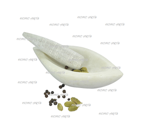 Mortier et pilon de meulage d'herbes de taille et de forme personnalisées ensemble de mortier et pilon en marbre de la plus haute qualité pour la vente chaude - Product Image 4