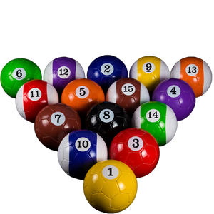 1 set 16 pezzi taglia 4 gioco di calcio da tavolo snook ball snooker street soccer ball game enorme biliardo pool football - Product Image 1
