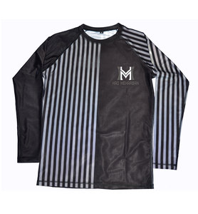 Camiseta de Compresión Sublimada con Logotipo Personalizado UV BJJ MMA, Camiseta de Manga Larga para Surf y Gimnasio, Poliéster/Nailon, Diseño OEM Unisex HMS - Product Image 3