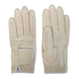 Gants de golf en peau de mouton blanche avec logo personnalisé Vêtements de sport en cuir Cabretta pour les mains - Product Image 2