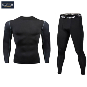 <b>Men's</b> Dry Fit Breathable Eco-Friendly Gym Running Shorts Tight Trouser <b>Shirts</b> Two-Piece Fitness High <b>Compression</b> 100% Polyester - Product Image 2