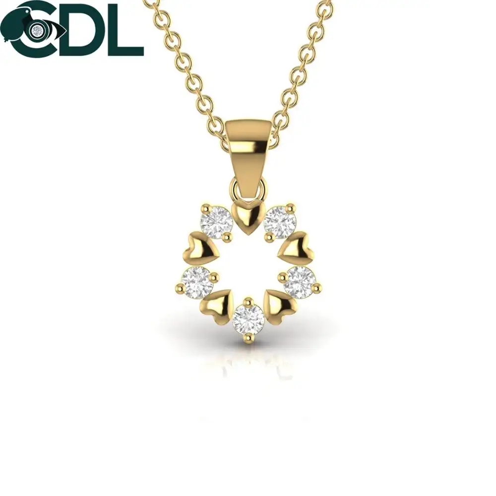 1.11CT Heart Shape Round Natural Diamond Pendant For Women Fine Jewelry in solid 18kt Gold 4.31 Grams Anniversary Trendy Gift