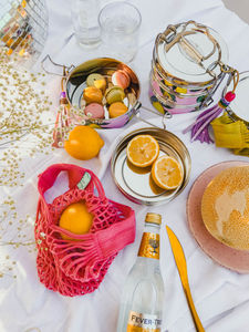 Fiambrera de acero inoxidable con 2 compartimentos, caja seccional con diseño pintado - Product Image 3