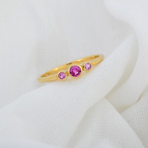 New Arrival 925 Sterling Silver 18K Gold Plated Natural Pink <b>Sapphire</b> Faceted Gemstone Luxury Design High Quality Fine Jewelry - Product Image 2