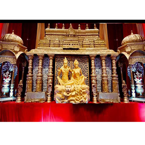 Templo de Manavarai tradicional portátil Etapa DE BODA Gran boda Configuración de Manvarai dorado para bodas - Product Image 1