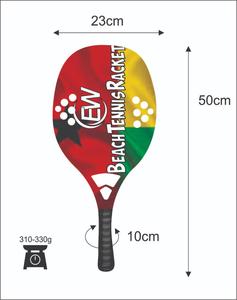 Raquetas de Tenis Playa Personalizadas de Carbono y Fibra de Vidrio con sus Logotipos y Combinaciones de Colores 310-330g 50cm - Product Image 2