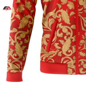 Veste Softshell d'hiver décontractée pour hommes, tissu en polyester coupe-vent noir rouge doux personnalisé avec poches OEM, vente en gros - Product Image 2