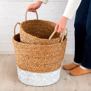 Sac à jonc de mer avec poignée, forme ovale, modèle de ligne, pour les articles de maison, fabriqué au Vietnam, livraison gratuite - Product Image 5