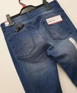 Jean original pour femme, coupe droite, respirant, extensible, avec boutons, 100% coton, écologique, teint en pièce, léger - Product Image 2