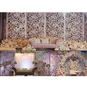 Último telón de fondo de Monet para decoración de boda Panel de fondo de flores de Metal para boda Panel de flor de hierro de alta calidad para boda - Product Image 1