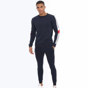 Homme Plein Survêtement Jogging Gym Survêtements Col Debout Veste De Sport Pantalons Survêtements - Product Image 1