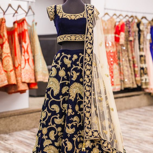 INDIAN/PAKISTANI HEAVY EMBROIDERY ON BRIDAL LEHENGA,<b>BLOUSE</b> WITH STYLISH DUPATTA DRESS Embellished ZARDOZI work for Wedding@ 2021 - Product Image 1
