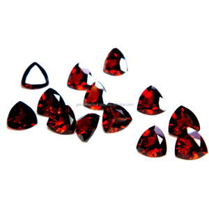 Anillos colgantes de tamaño calibrado de granate rojo Natural con forma de trillón, pendientes que hacen piedras preciosas sueltas, calidad 3A, granate rojo de Mozambique - Product Image 5