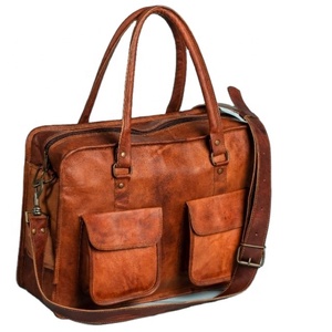 Sac à bandoulière en cuir véritable pour hommes, Vintage, sacoche de luxe pour ordinateur portable, vente en gros - Product Image 1