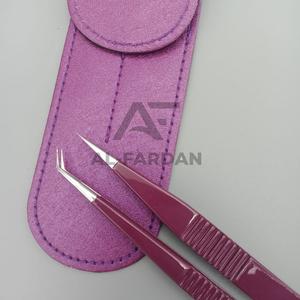 แหนบปลายขนตาแบบตรง45องศาทำจากสเตนเลสทนทานแบบมืออาชีพตามสั่ง - Product Image 1
