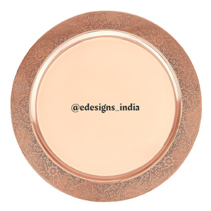 Assiette chargeur de fer revêtu d'or, 12 pièces, Design créatif fait à la main, fantaisie sous les assiettes de service décoratives pour événements, assiettes de Table - Product Image 5