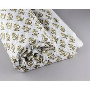Tissu de matelassage 100% coton blanc et Beige Floral au bord de la cour, tissu de Robe indien, vêtements pour femmes - Product Image 4