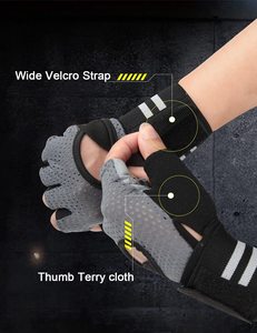 Guantes de entrenamiento hechos a medida para hombres y mujeres con muñequera para gimnasio y deportes, venta al por mayor de fábrica - Product Image 4