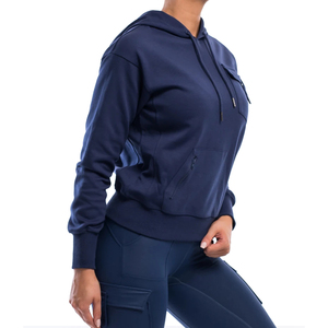 Ensembles de sweats à capuche pour femmes de haute qualité, logo personnalisé tissé, en coton bambou éponge, couleur et taille personnalisables pour l'hiver - Product Image 4