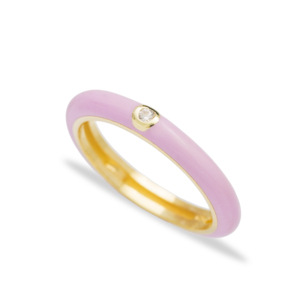 Anillo de piedra de circón esmaltado negro para mujer, joyería de plata de ley 925, anillos esmaltados coloridos - Product Image 3