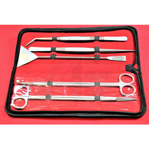 Ensemble de nettoyage aquatique 5 pièces en acier inoxydable pour aquarium avec étui en cuir 2026 - Product Image 4