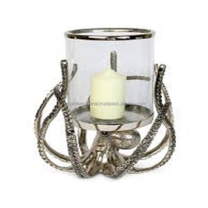 Unique Antler Design Glass <b>Candle</b> <b>Holder</b> Handmade Metal <b>Silver</b> Luxury <b>Candle</b> Sconce <b>Holder</b> - Product Image 4