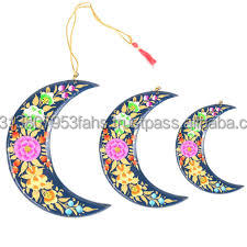 Jeu de 3 maches de lune en papier incassable, ensemble de panier de lune, à suspendre pour la décoration d'arbre de noël, issu de thaïlande - Product Image 2