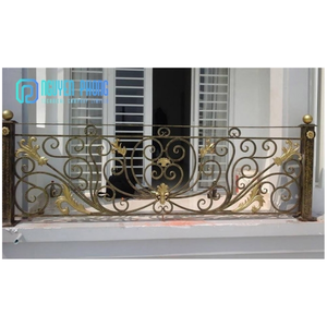 Barandilla de balcón de hierro forjado, barandilla de Metal de lujo, diseño de estilo europeo, FRANCÉS - Product Image 6