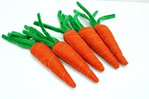 Fournitures de Pâques en feutre - Carotte de Pâques de 26x6 cm - Carottes en feutre faites à la main - Décoration d'automne - Product Image 3