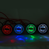 YIS Marine USB 5V 2.4A 2 Ports Double Chargeur Usb Avec Led Lumière Bleue Laser Gravure Motif Personnalisation 4.8A Max