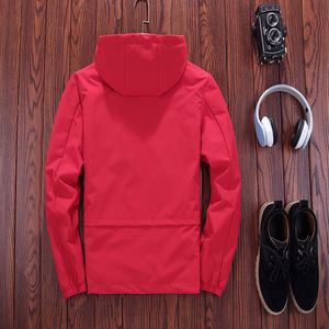 Abrigo informal con capucha para adolescentes, rompevientos para exteriores, chaquetas para hombre - Product Image 2