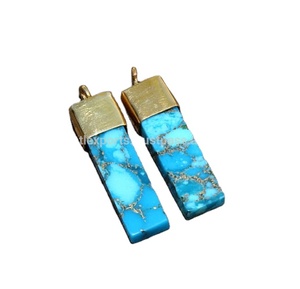 crystal Pendant <b>Silver</b> <b>Charms</b> Turquoise Bar Fine Jewelry <b>Silver</b> 925 Pendants & <b>Charms</b> gemstone - Product Image 1