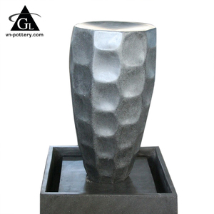 Fuente de Agua de Cemento y Terrazo / Estilo Moderno / Nuevo Diseño Moderno / Tamaños D70xH90 y D70xH110cm / para Jardín, Villa, Resort, Hotel - Product Image 2