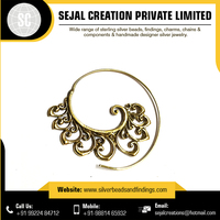 Composants de bijoux en argent sterling 925 plaqué de haute qualité, fermoirs et crochets à motif tribal, perles à motif floral de 10 mm et 15 mm