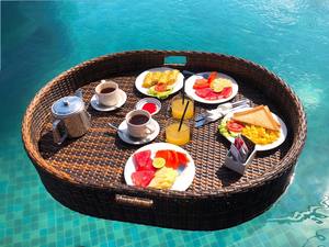 Bandeja flotante para piscina, bandeja de ratán PE para Hotel Deluxe - Product Image 5