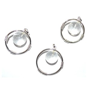 Get Online Crystal Quartz Ball <b>Wing</b> Pendant : Crystal Quartz Ball <b>Wing</b> Pendant for Sale - Product Image 1