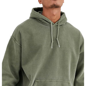 Custom Heavyweight Plus Size Men's Pullover <b>Hoodies</b> Vintage Style Oversized Baggy Hooded Sweatshirt for Winter 2025 - Product Image 2