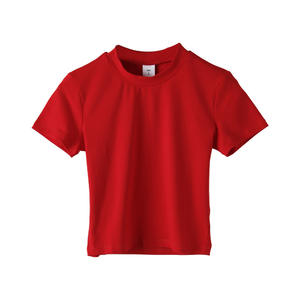 Camiseta Corta de Verano para Mujer, Cuello Redondo, Tejido de Punto, 95% Algodón, 5% Elastano, Impresión de Logotipo Personalizado, Ecológica y Transpirable - Product Image 2