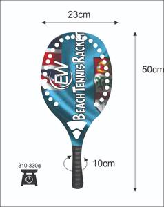 Raquettes de beach tennis sur mesure pour padel/spaddle, logos personnalisés, combinaisons de couleurs, poignée en fibre de carbone, face de 22 mm, poids 320-340 g - Product Image 4