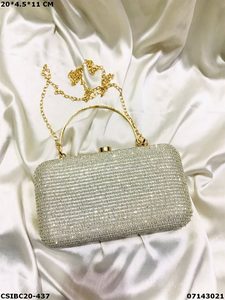 Handmade Designer Craftstages International Evening <b>Clutch</b> Bag Elegant Elephant Embroidery Bridal Design for Special Occasions - Product Image 4