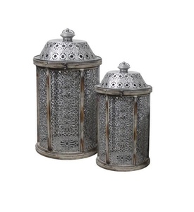 Juego de farolillos de metal marroquí hechos a mano, 2 uds., la mejor calidad para la decoración del hogar a precio navideño - Product Image 4