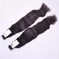 Superbe Chevelure Vierge Doublement Étirée, Cheveux Indiens Bruts, Paquets de Tissage de Cheveux Humains Lisses, Vente en Gros, 100% Cheveux Naturels Noirs Bruts