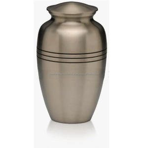 โกศใส่ศพอลูมิเนียมทองเหลืองงานทำมือสไตล์อเมริกันสำหรับผู้ใหญ่ขี้เถ้า200ลูกบาศก์นิ้วอุปกรณ์งานศพ - Product Image 2